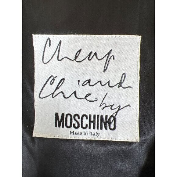 Cheap and Chic Moschino VTG Rare Mens Size 40 Black Vest Silk Earth Peace Love - Picture 2 of 16